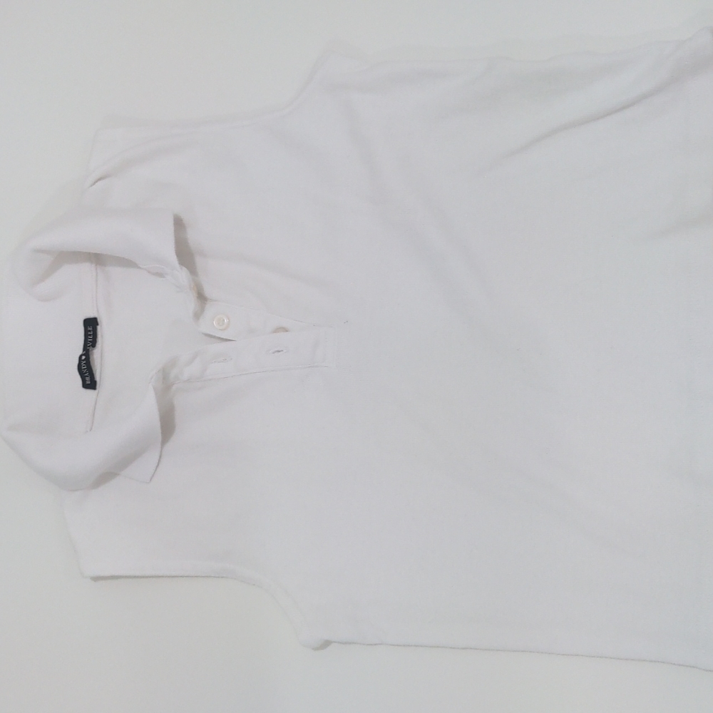 Brandy Melville Polo Tank Top In White